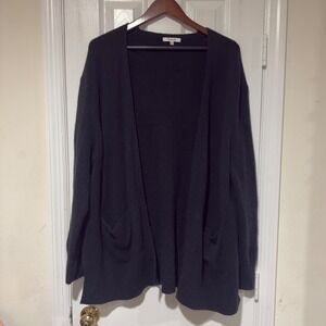 Madewell Black Long Line Cardigan Size XL
